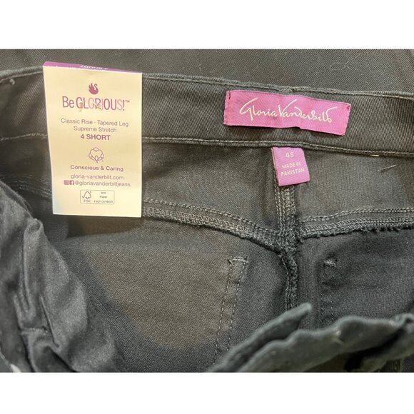 NWT Gloria Vanderbilt Amanda Black Jeans Size 4 short The Original Slimming Jean - Picture 6 of 10